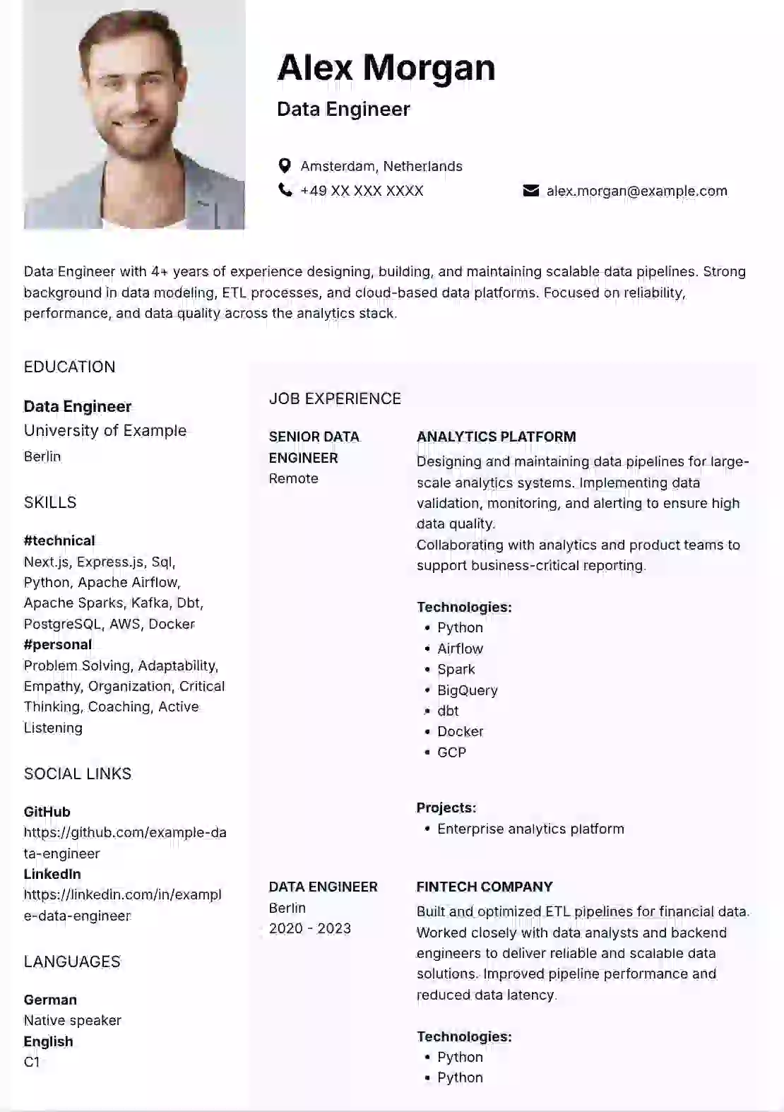 Template preview template1